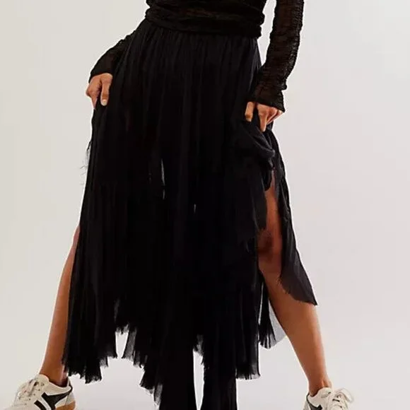 Free People Fp One Clover Skirt Asymmetrical Black New S - Picture 1 of 3